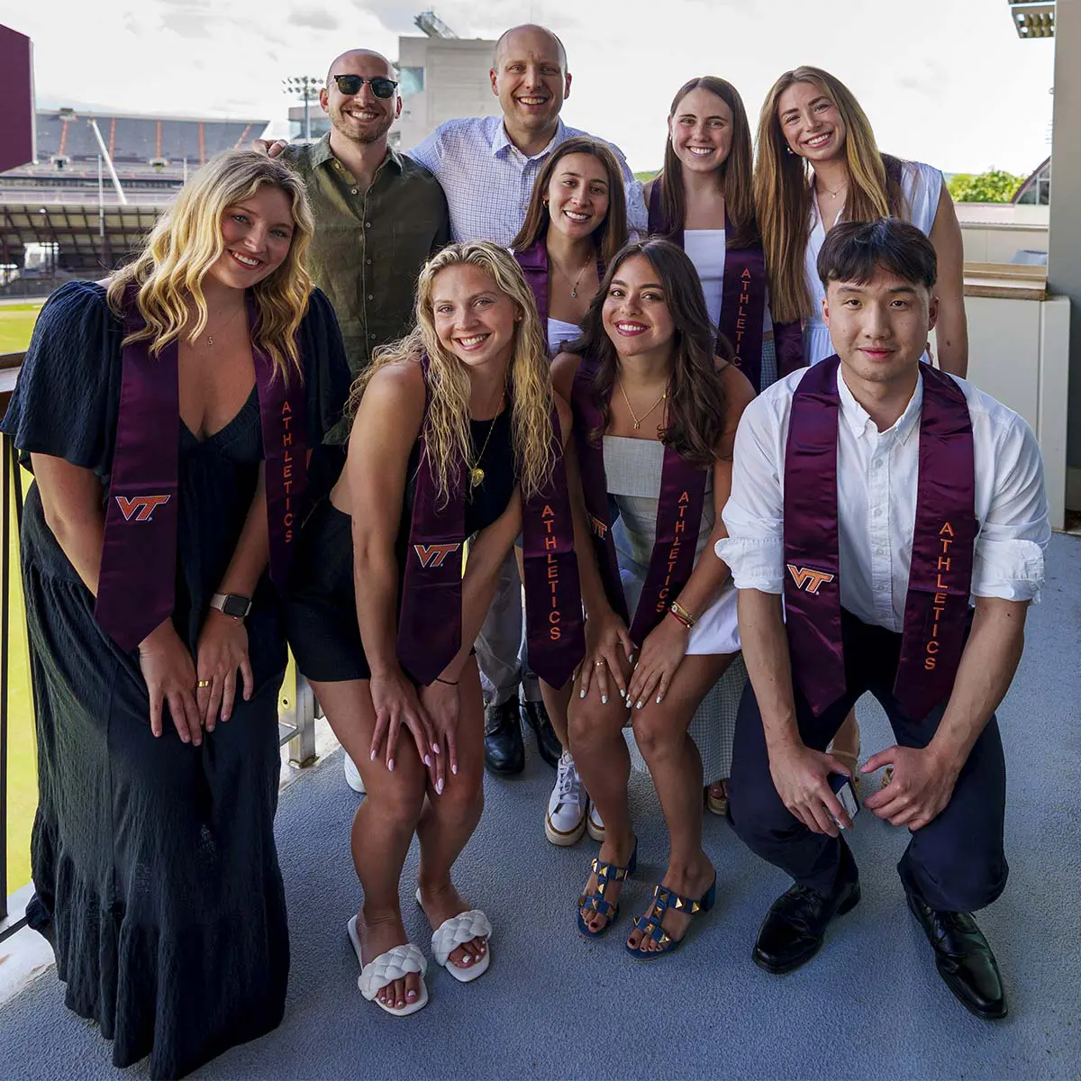 students posing for photo